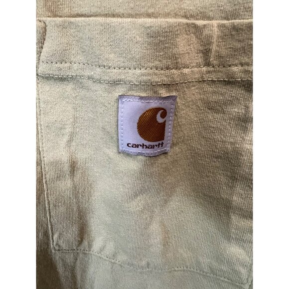 Carhartt Loose Fit Short Sleeve T-Shirt XL Green With Pocket Mens Workwear Casua - Picture 2 of 8